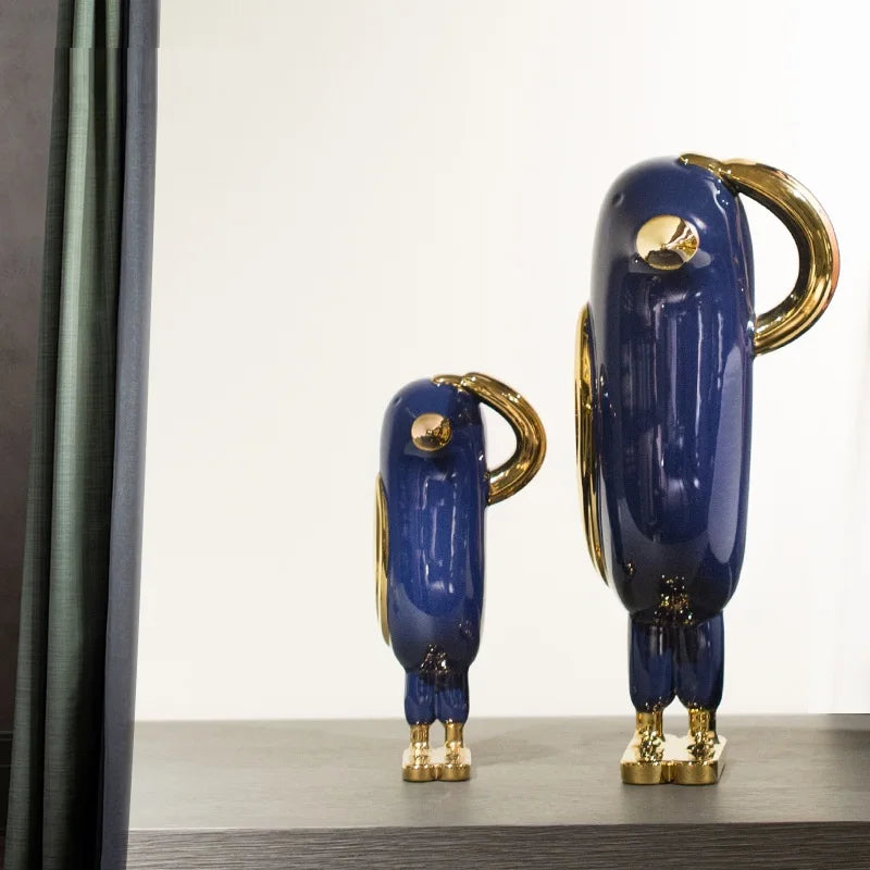 Escultura decorativa Bird - design contemporâneo