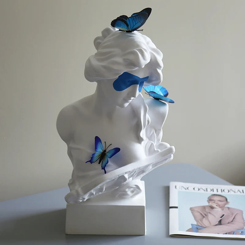 Escultura Contemporânea Blue Butterfly Fairy - edição exclusiva limitada