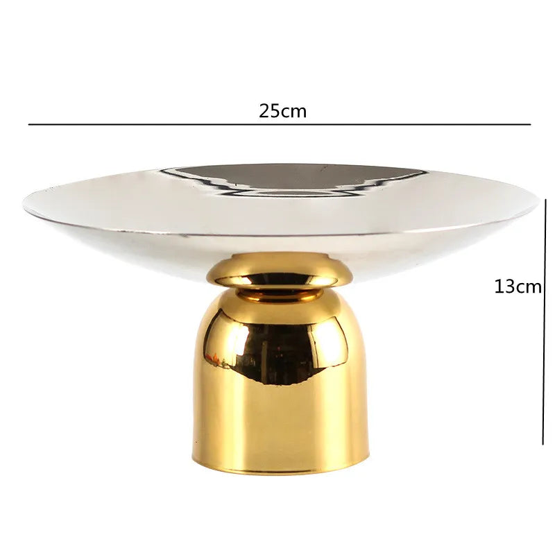 Fruteira Eleganza - Prata & Dourado