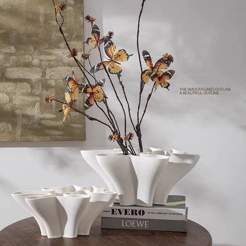 Vaso em cerâmica Corais - 02 Tamanhos