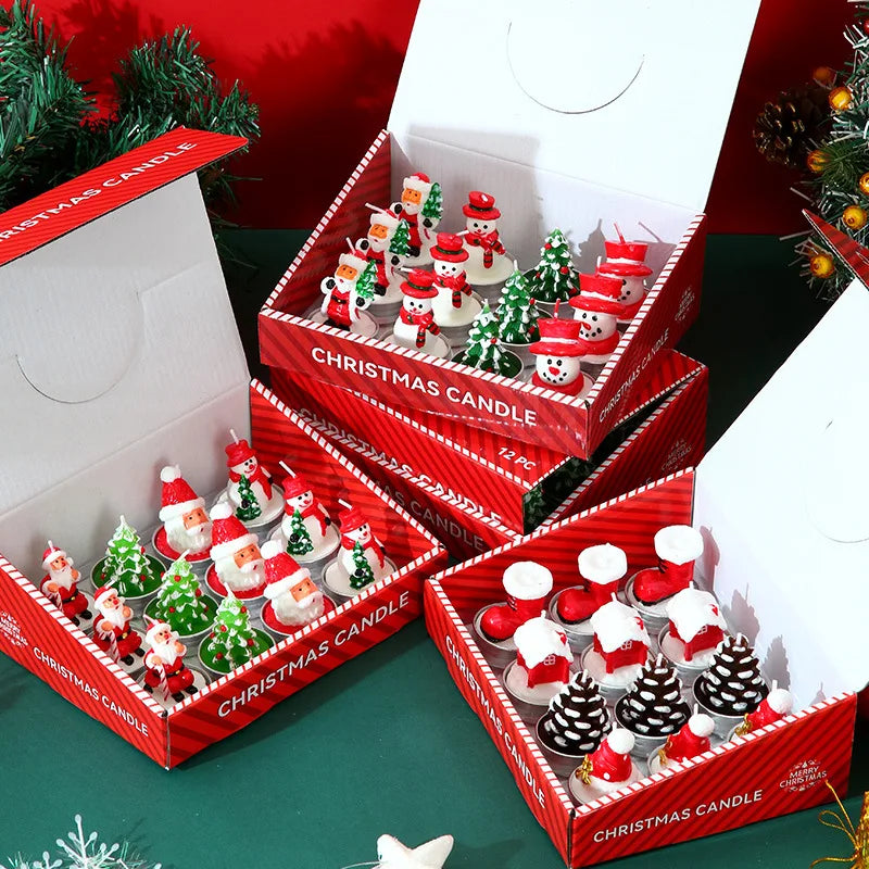 Kit 12 peças Velas Natal