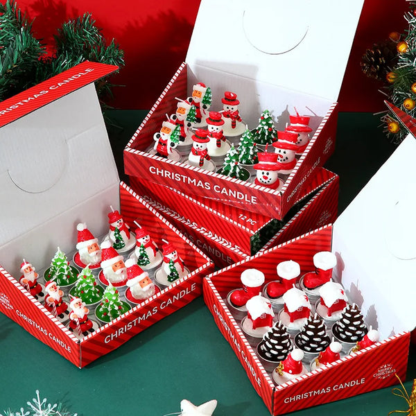 Kit 12 peças Velas Natal