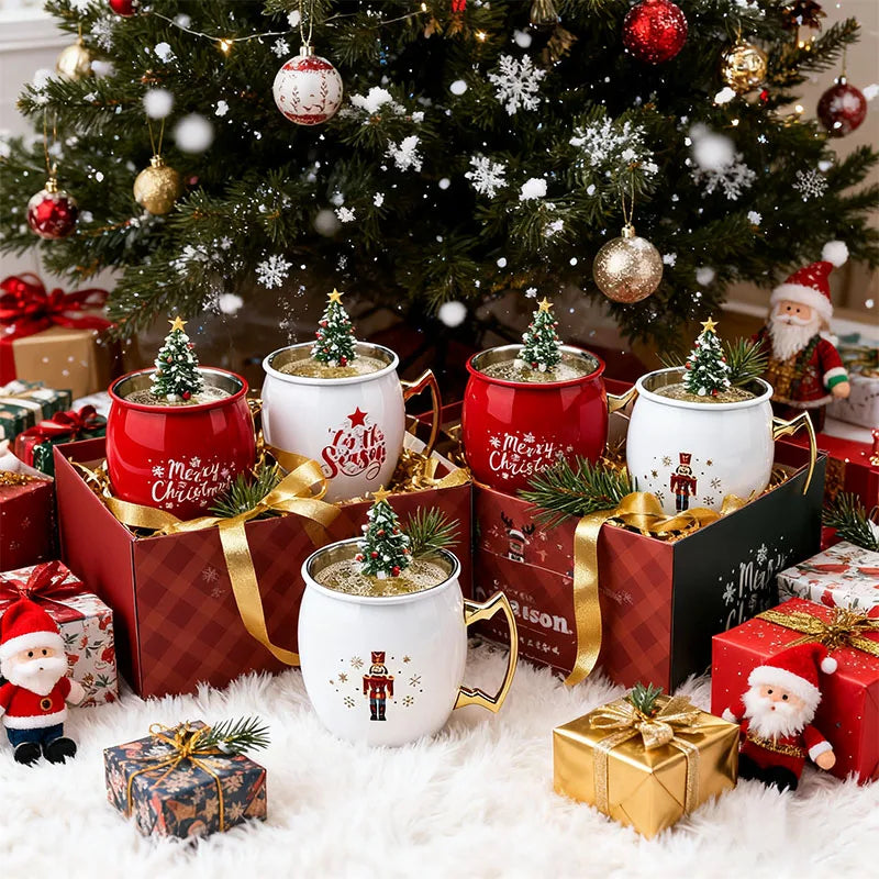 Canecas Moscow Mule Natal - Jogo 4pcs
