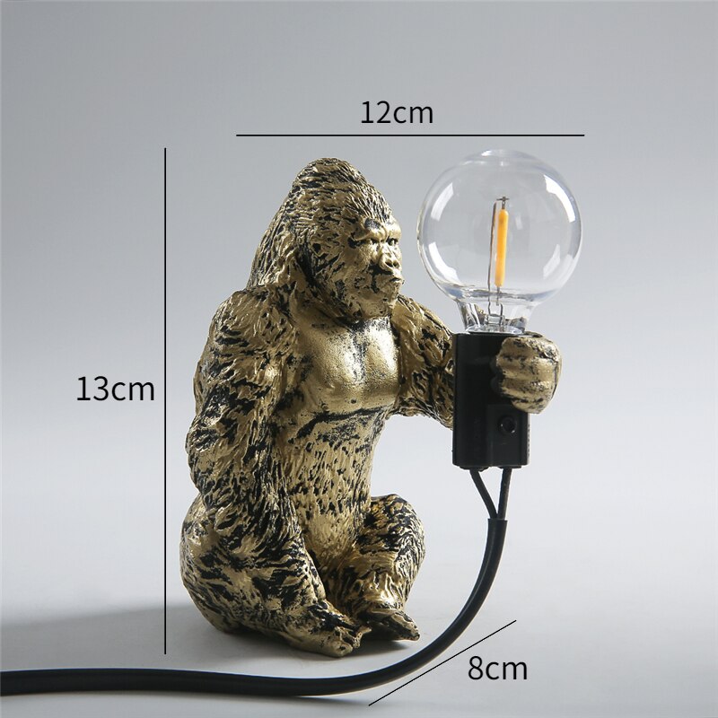 Mini luminária Gorilla - design criativo contemporâneo
