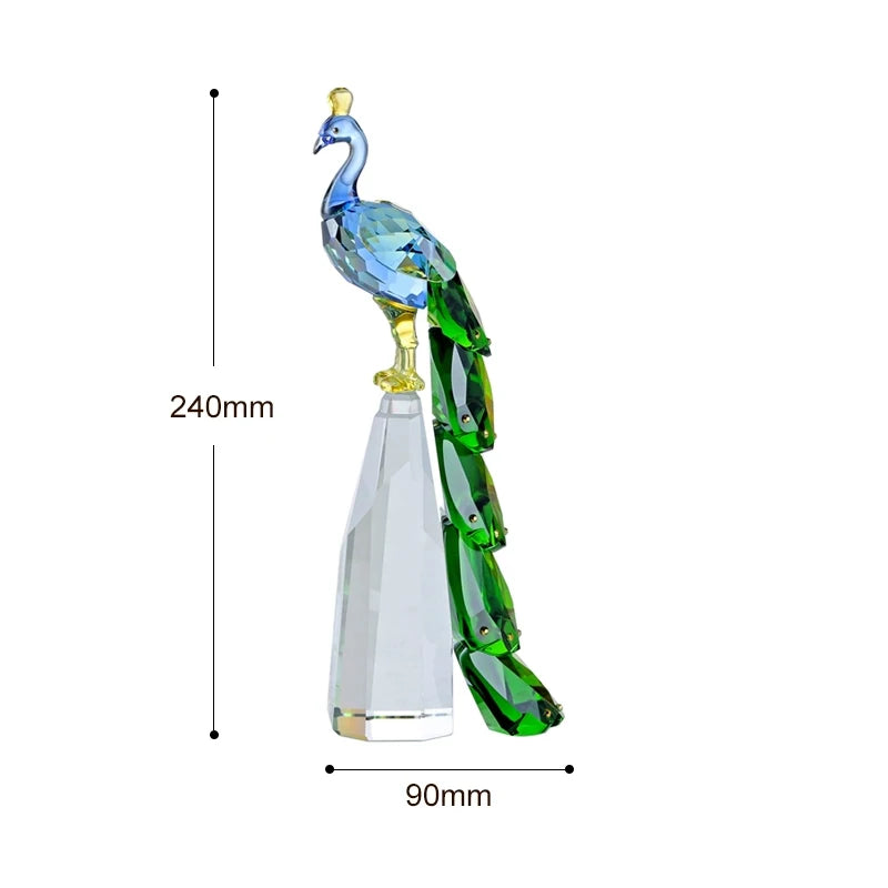 Escultura em vidro Pavão