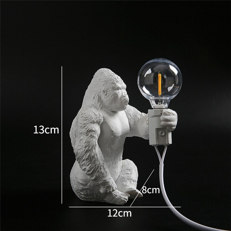Mini luminária Gorilla - design criativo contemporâneo