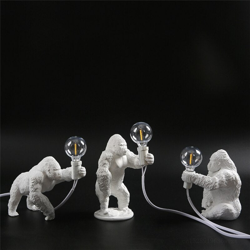Mini luminária Gorilla - design criativo contemporâneo