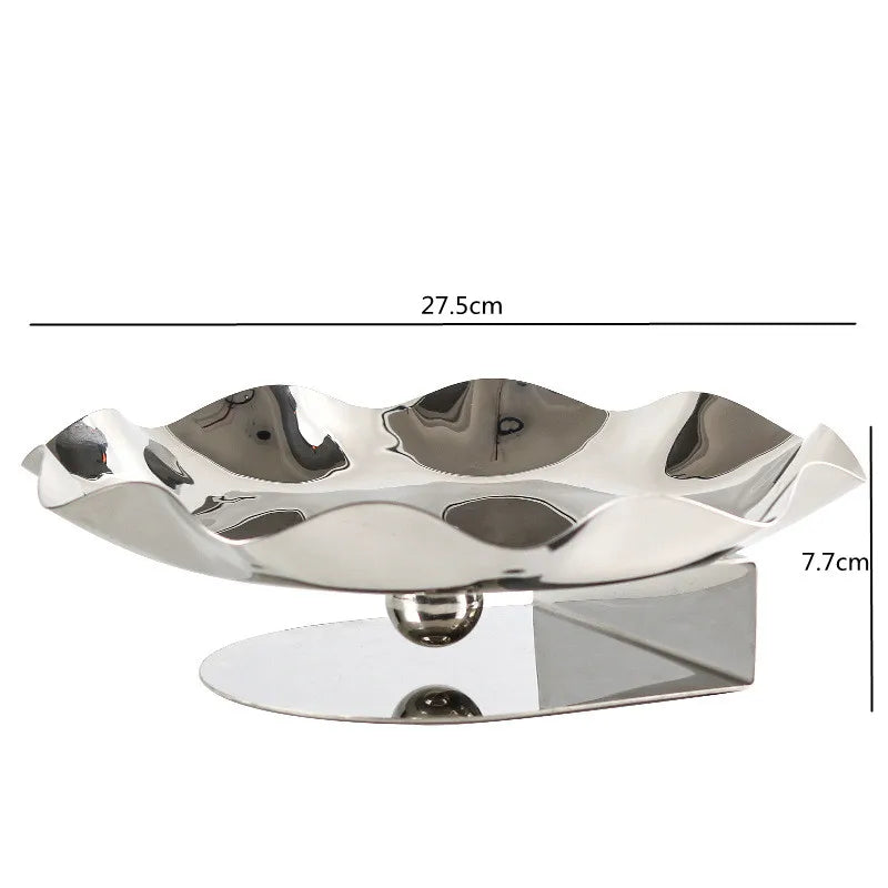 Fruteira/Porta Objetos - Metal polido prata