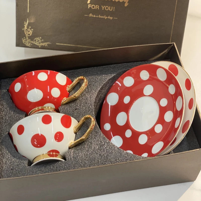Jogo 4pcs Dots Vermelho