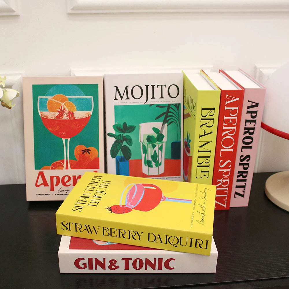Livros Caixa Decorativos - Série Cocktails