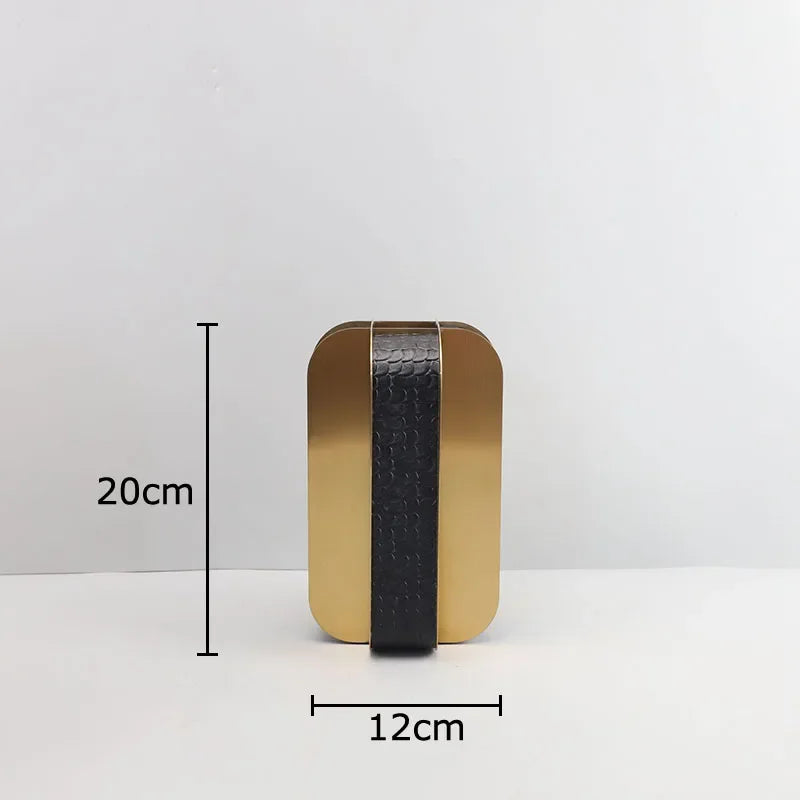 Vasos em metal com acabamento em couro - 02 Tamanhos