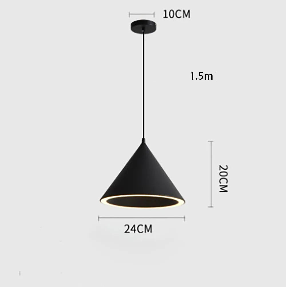 Pendente em led Cone - design moderno