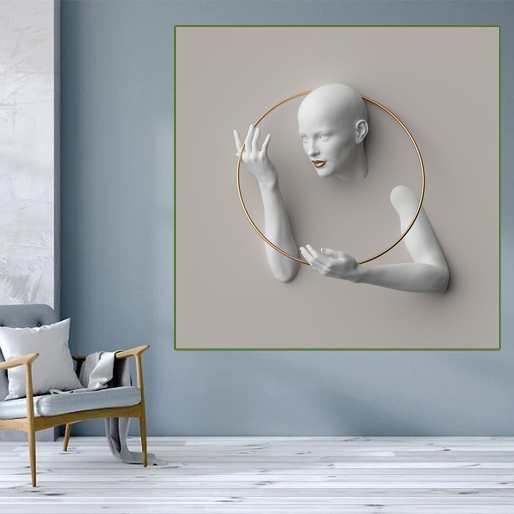 Telas Humanity - impressão 3D em canvas a prova d"agua