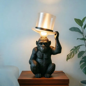 Luminária de mesa Macaco Chapéu - design contemporâneo