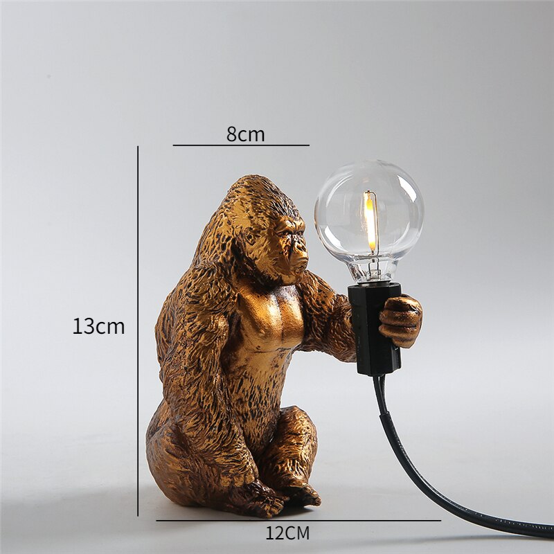 Mini luminária Gorilla - design criativo contemporâneo