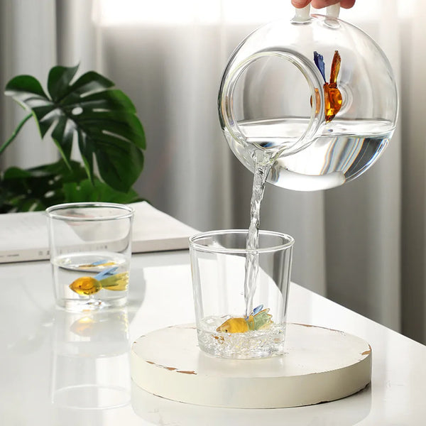 Jarra + Copos Fish - Jogo 3pcs