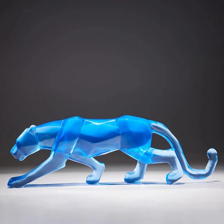 Escultura em fibra de resina Leopardo - *Versão Especial