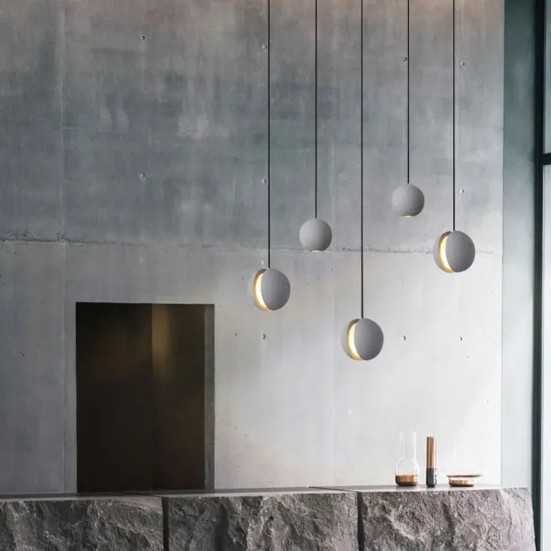 Pendentes Esfera efeito cimento - 02 Modelos