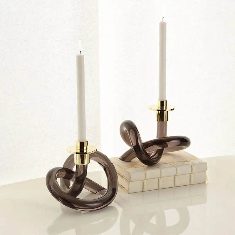 Castiçal em acrílico - Jogo 2pcs