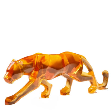 Escultura em fibra de resina Leopardo - *Versão Especial