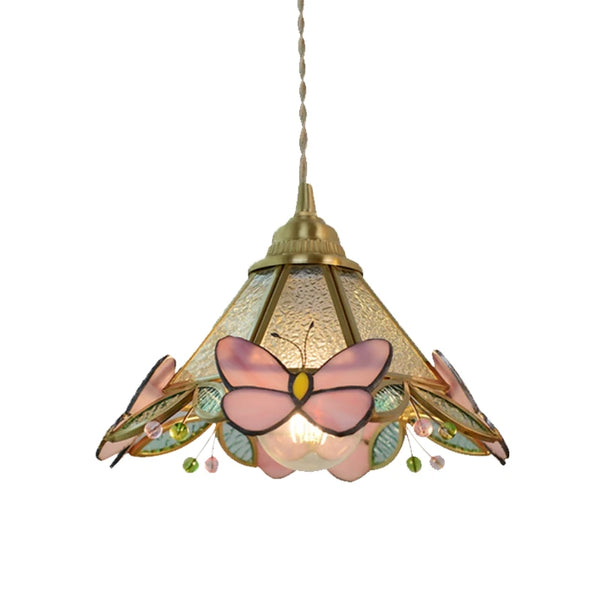 Pendente Vintage Tifany Borboletas