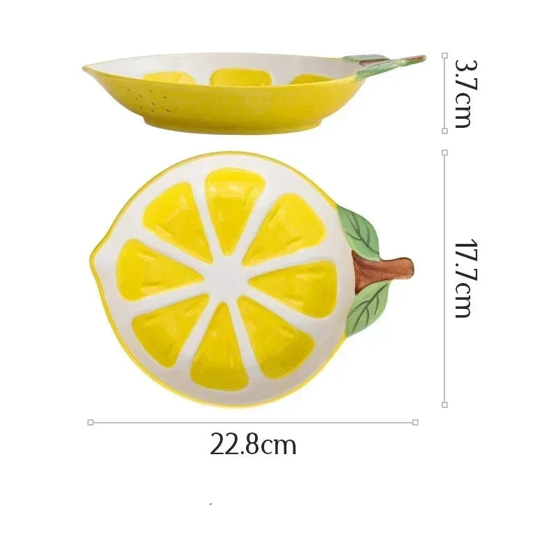 Prato e Bowl Fruta - 04 modelos pintados à mão