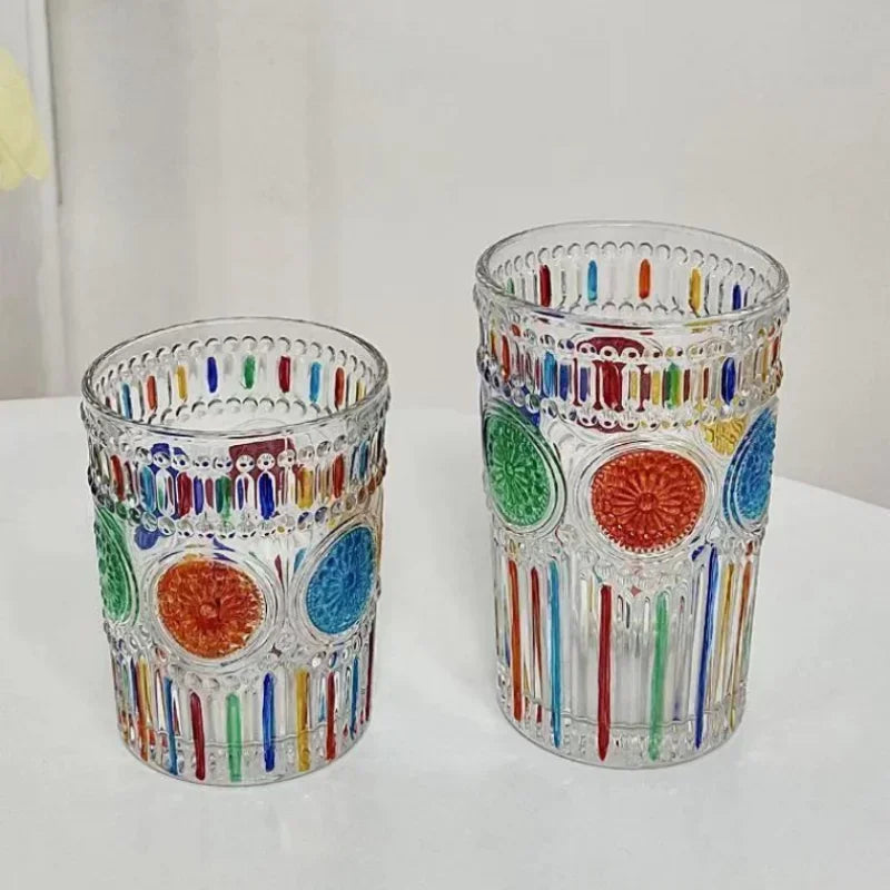 Copos pintados a mão Vitral - 02 Tamanhos