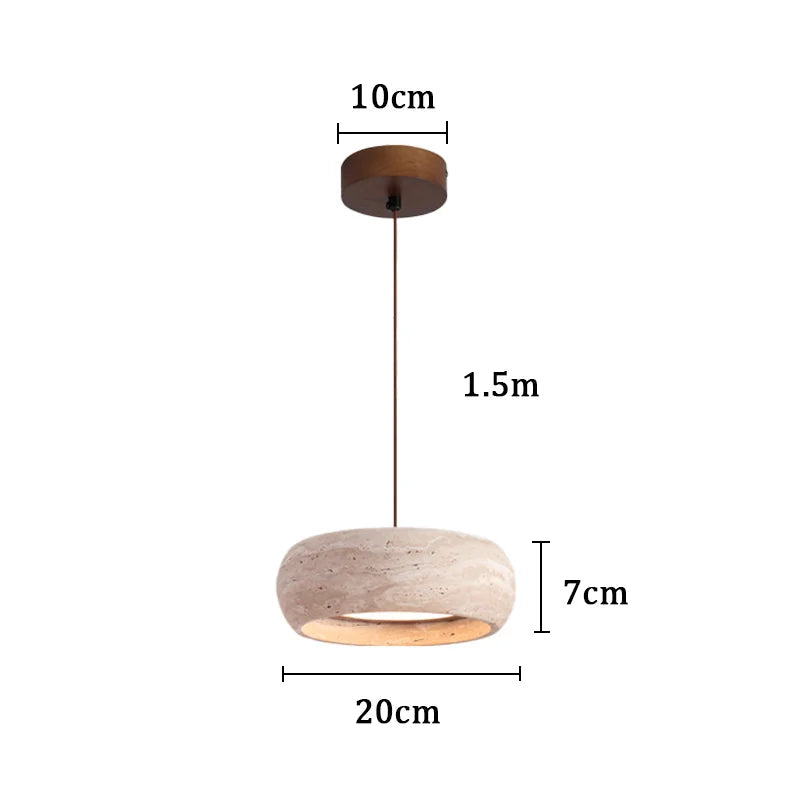 Pendente Travertino Round - 20cm(diâmetro)