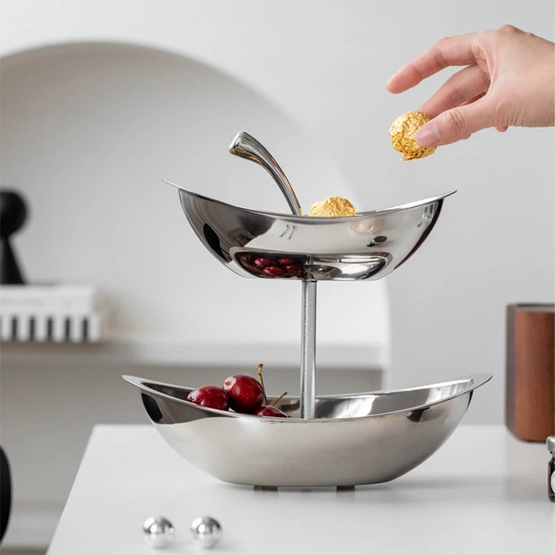 Torre de servir inox Prata - 02 Tamanhos