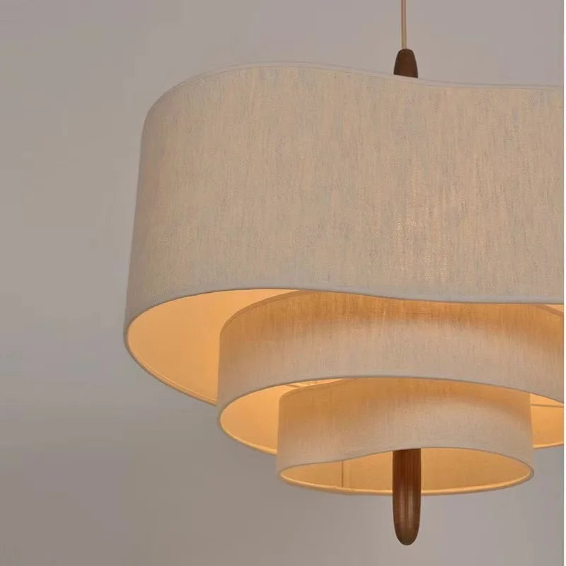Lustre Movimento - Tecido & Madeira