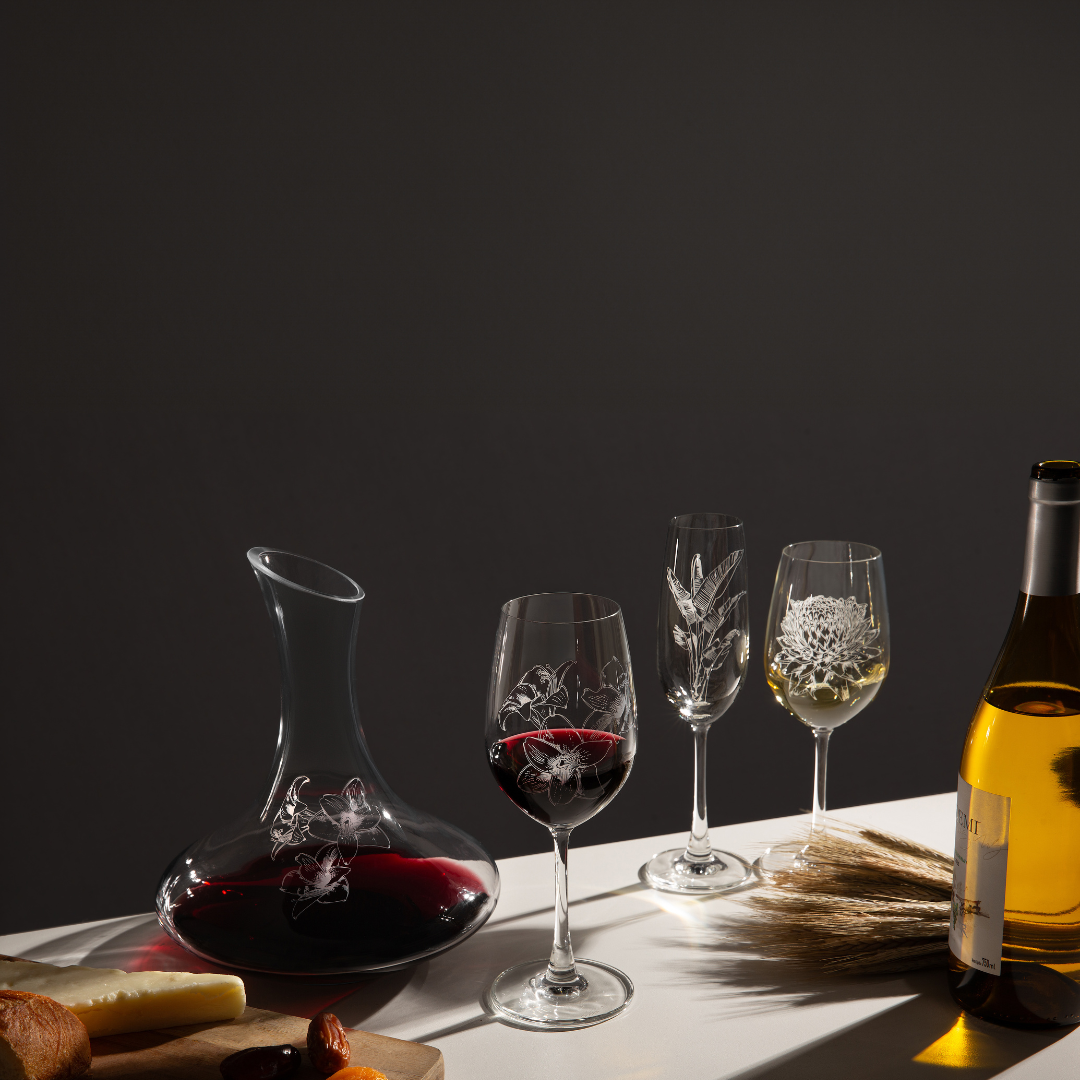 Jogo 6 Taças em cristal Vinho 425ml - Flores