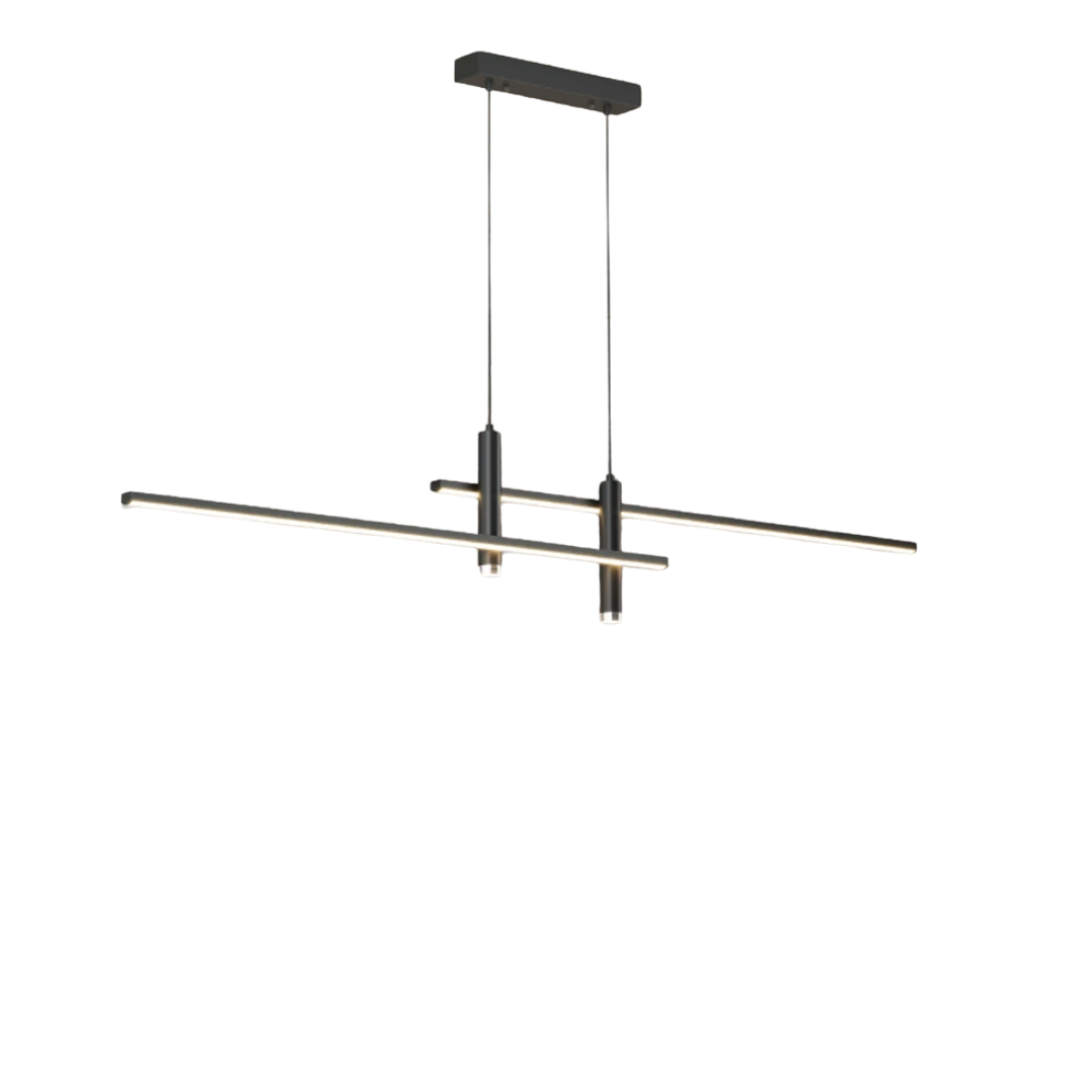 Lustre em led Sydney Preto 100cm - Moderno e elegante