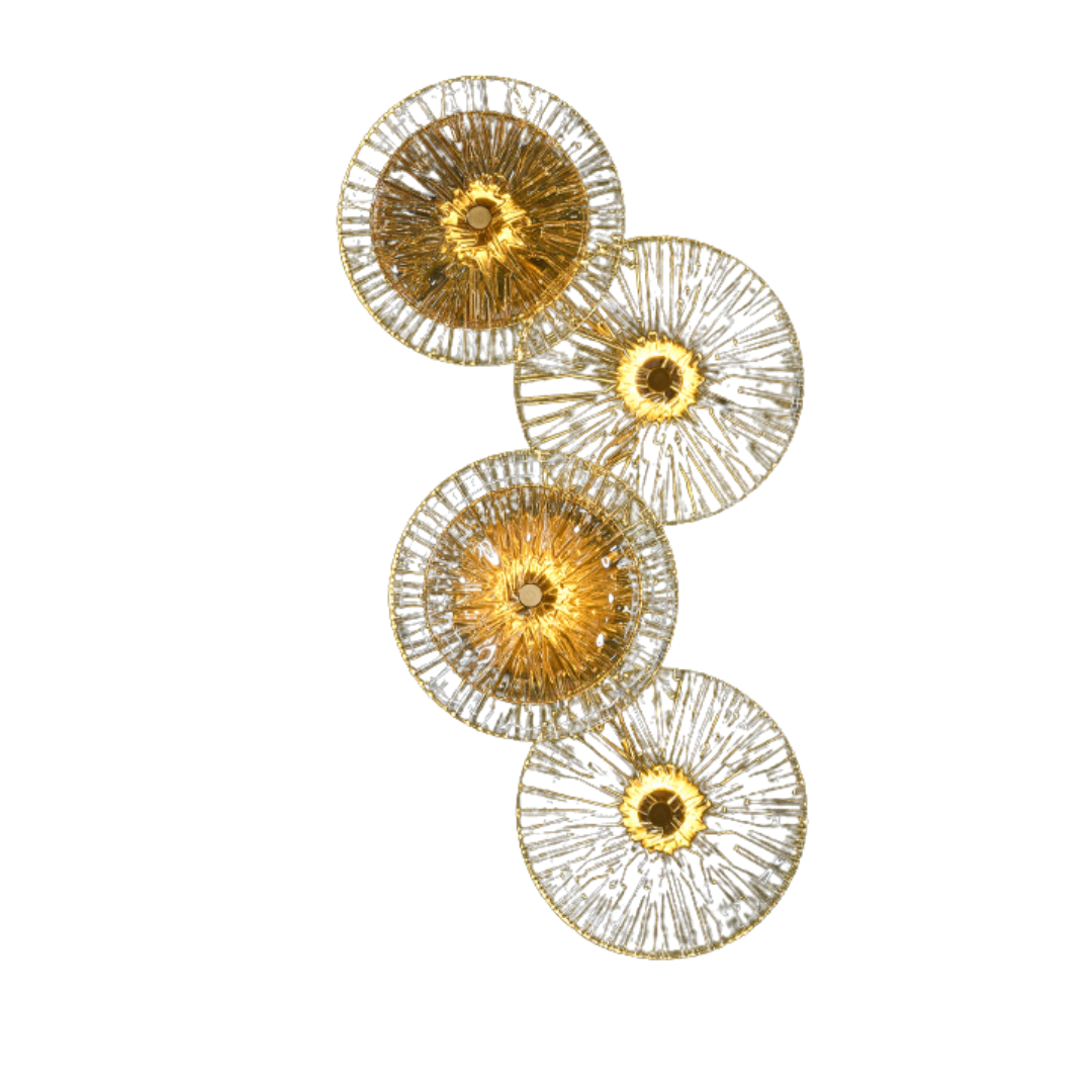 Arandela Firework - em metal e vidro