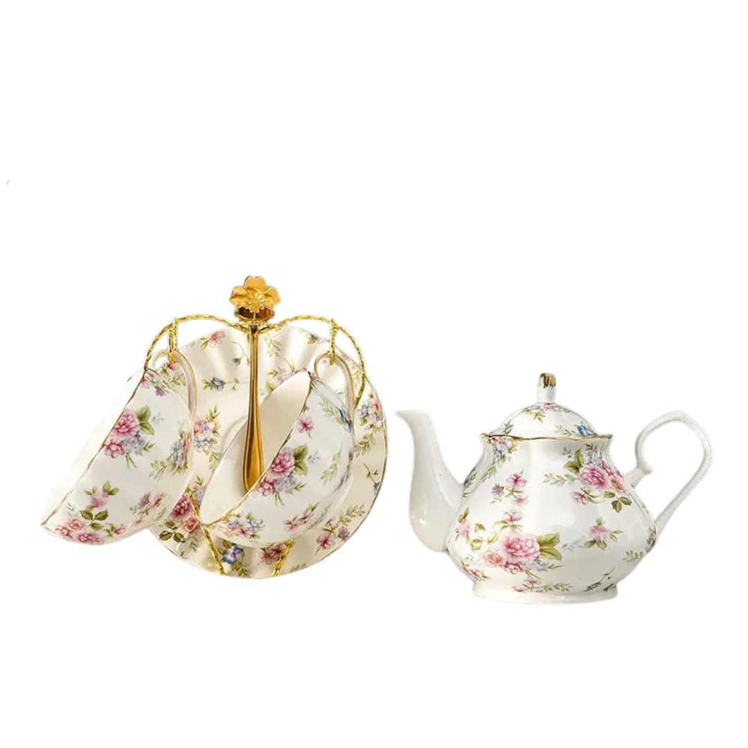 Jogo 07pcs Estilo Inglês - em porcelana