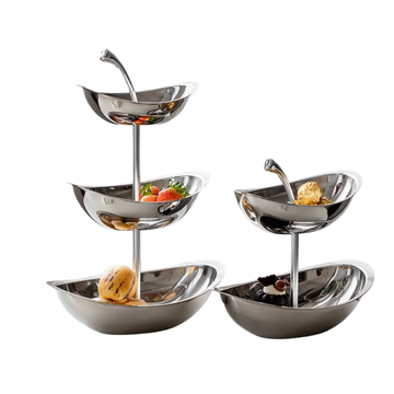 Torre de servir inox Prata - 02 Tamanhos