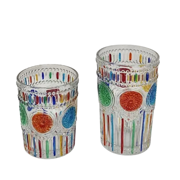Copos pintados a mão Vitral - 02 Tamanhos