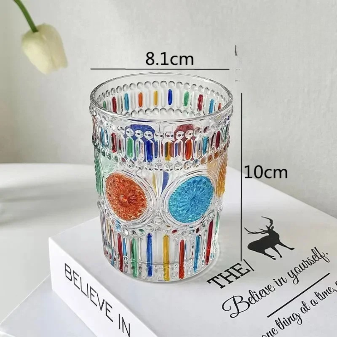 Copos pintados a mão Vitral - 02 Tamanhos