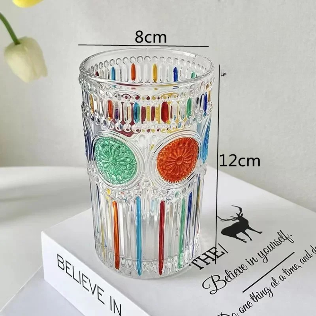 Copos pintados a mão Vitral - 02 Tamanhos