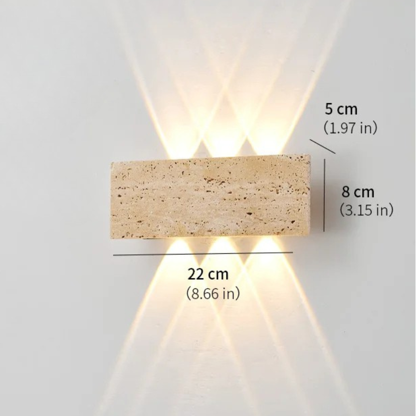 Arandela área externa Travertino - á prova d'água