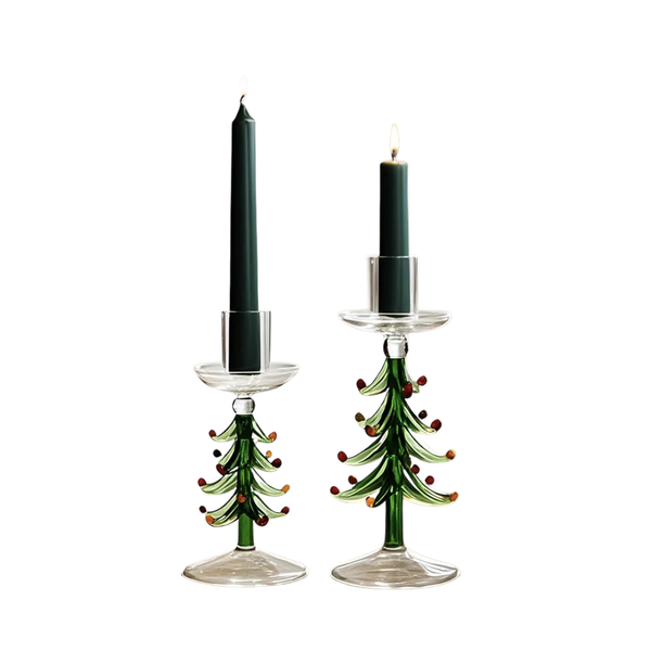 Castiçais escultura em vidro