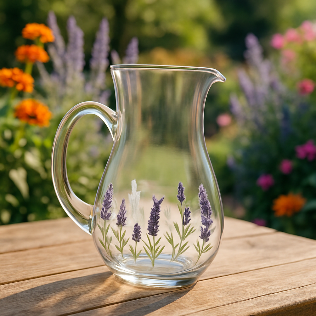 Jogo 7pcs Lavanda - 1 Jarra + 6 Copos