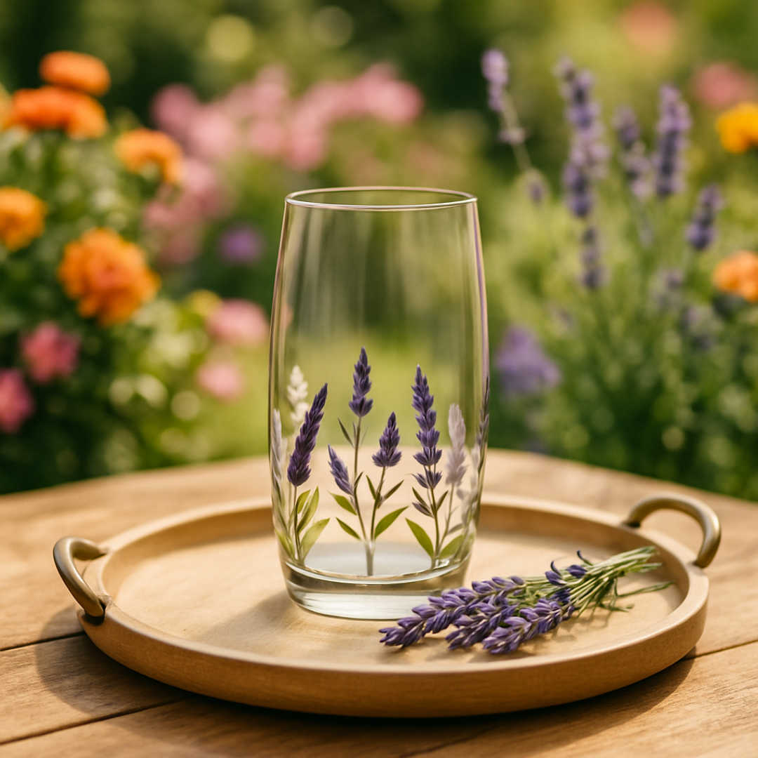 Jogo 6 Copos em cristal Lavanda - 370ml