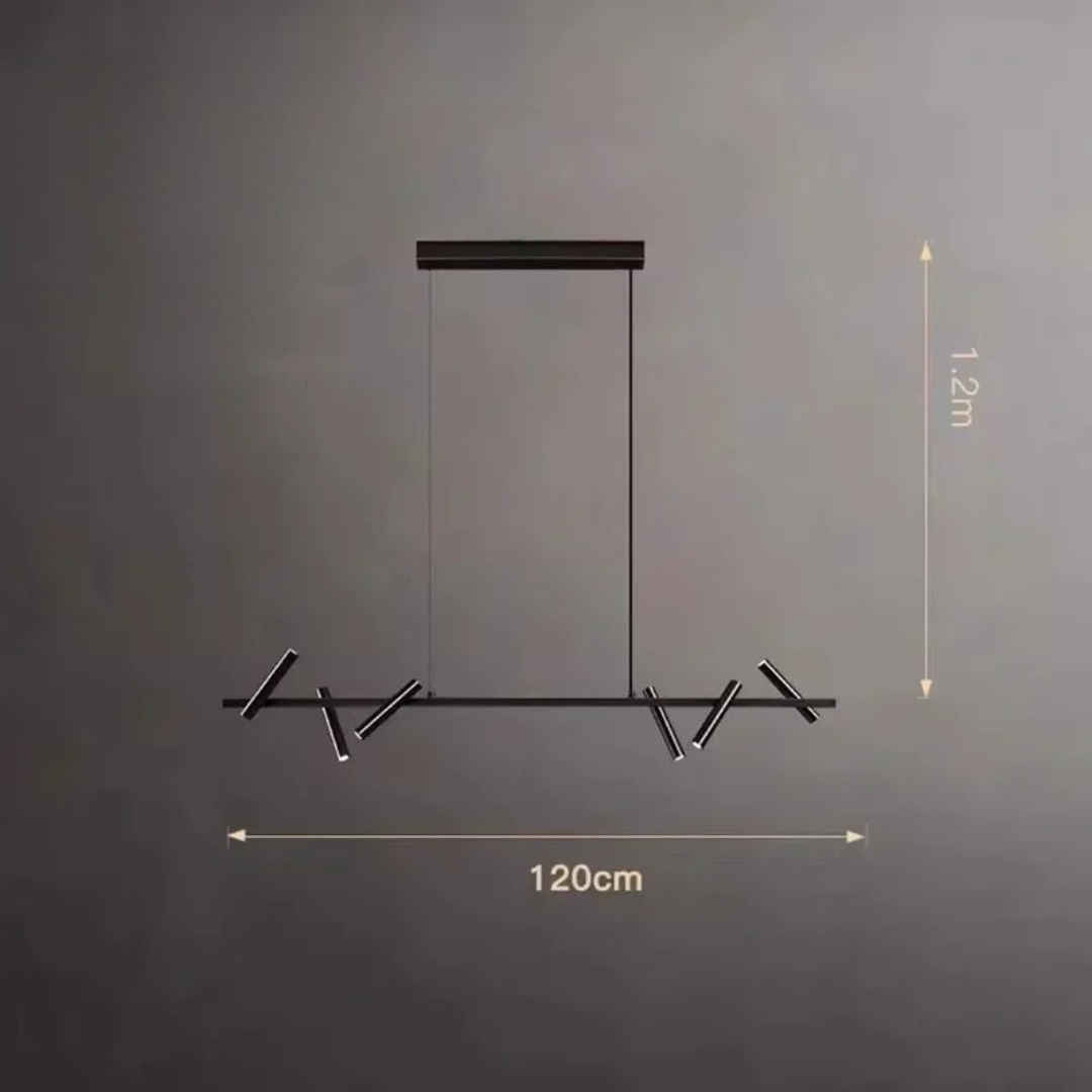 Lustre linear 6 spots direcionáveis - 120cm
