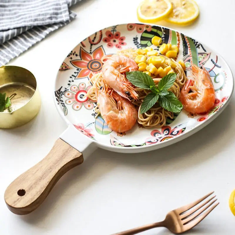 Bandeja em cerâmica Floral - 02 Modelos