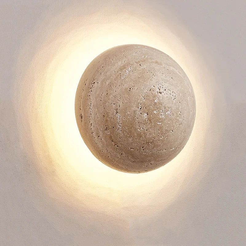 Arandela Globo em Travertino