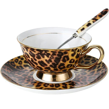 Conjunto de xícaras Lepard - em porcelana