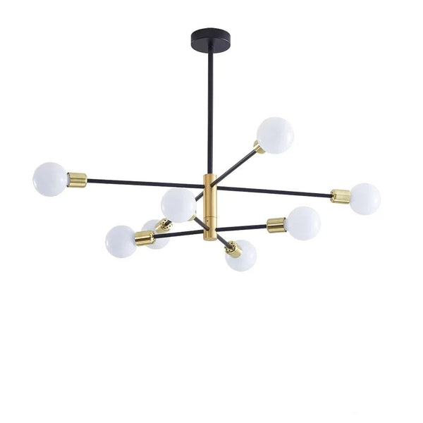 Lustre Balance Preto & Dourado - 03 Tamanhos