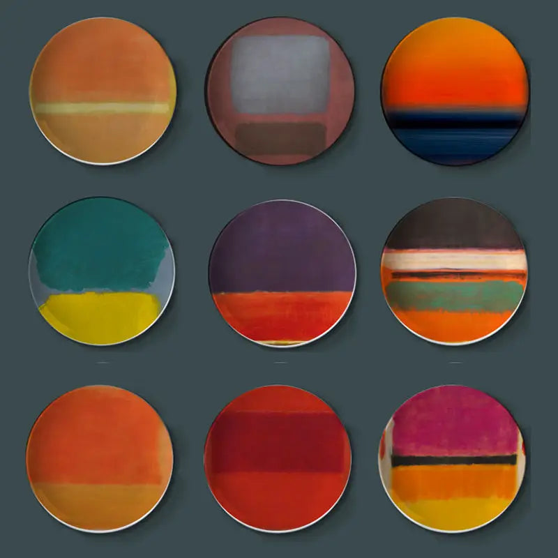 Pratos decorativos Mark Rothko - em cerâmica