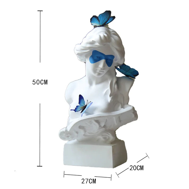 Escultura Contemporânea Blue Butterfly Fairy - edição exclusiva limitada