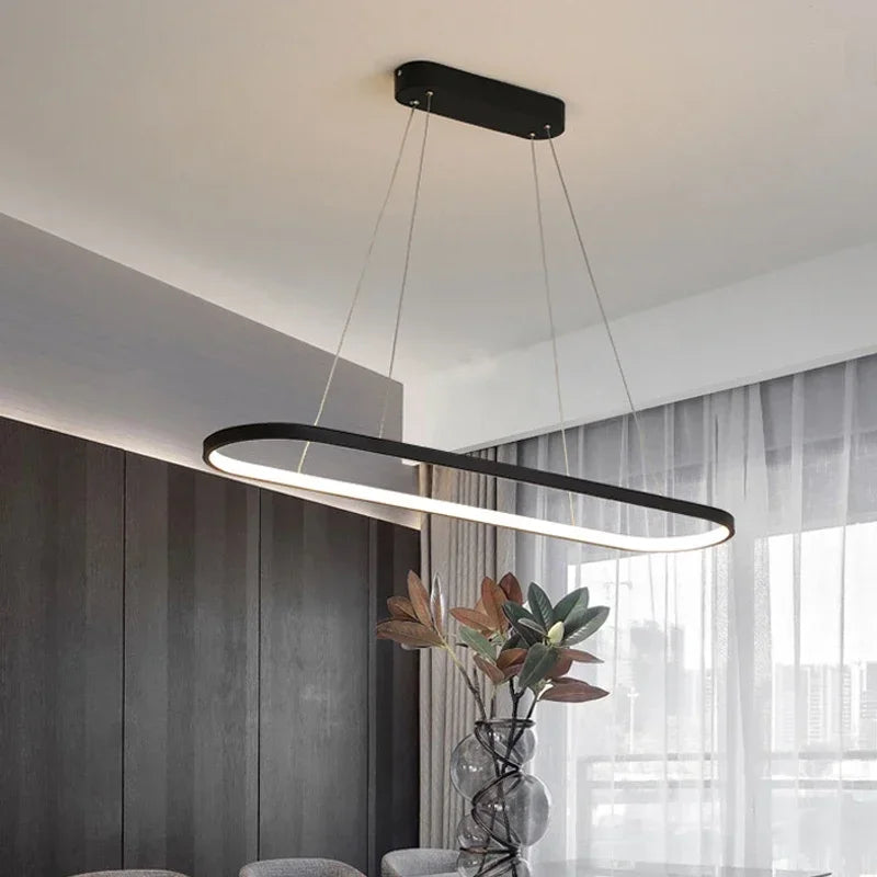 Lustre em led Oval - 02 Opções de tamanho